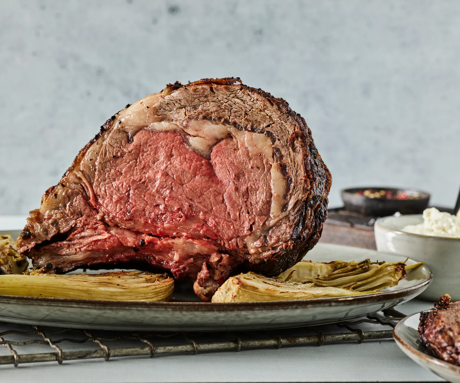 Rib Roast with Horseradish Sauce